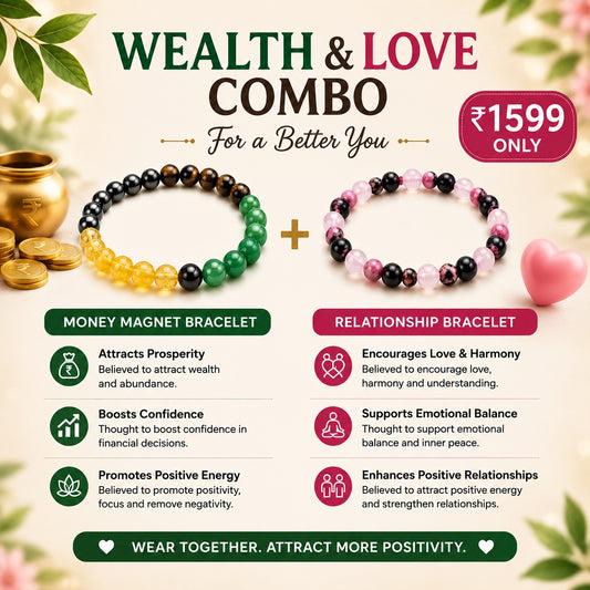 Wealth & Love Combo Bracelet | Money Magnet + Relationship Bracelet