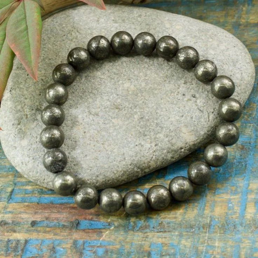 Raw Pyrite Bracelet | Natural Pyrite Crystal Bracelet