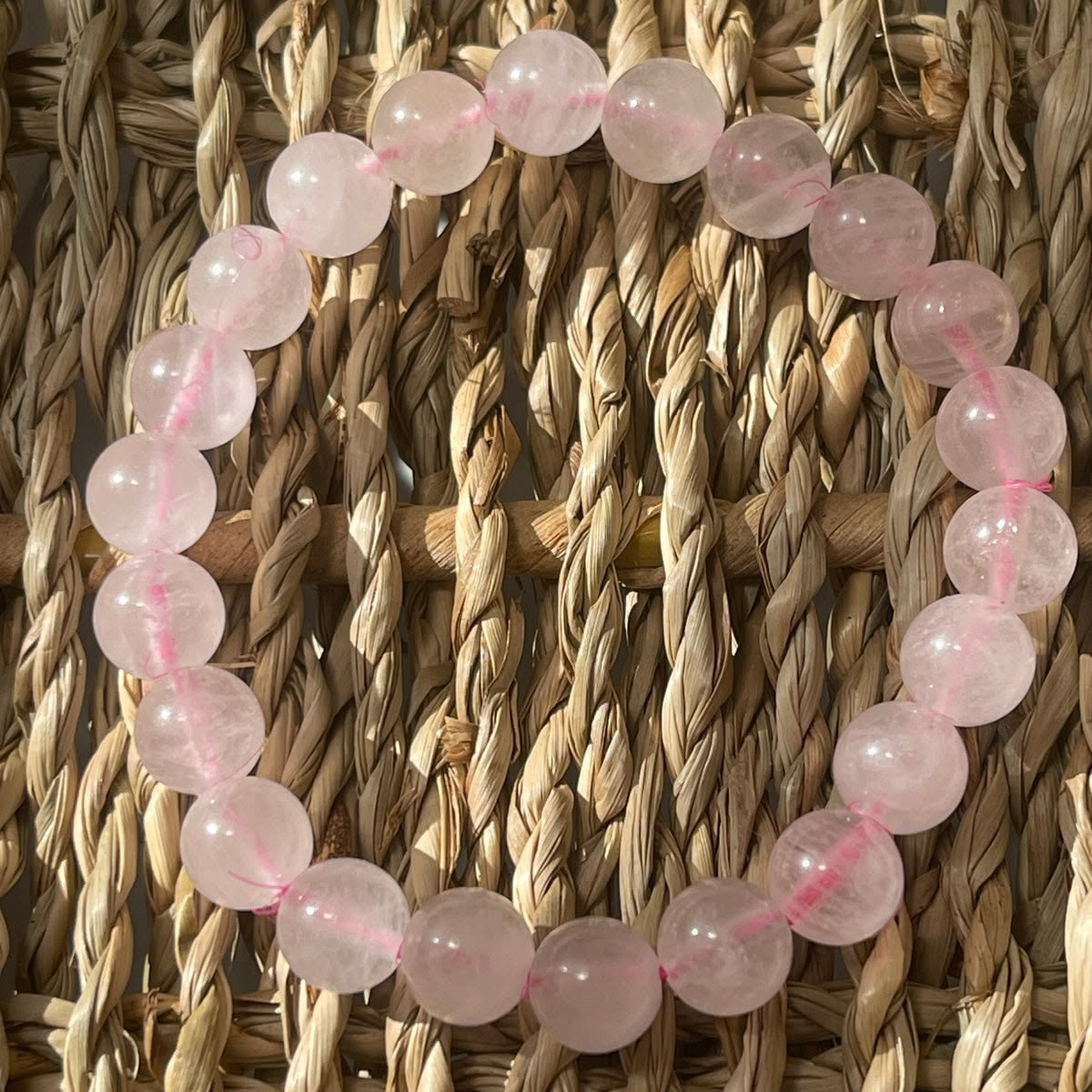 Rose Quartz Bracelet | Natural Crystal Love Bracelet