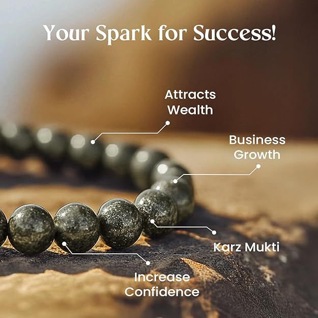 Raw Pyrite Bracelet | Natural Pyrite Crystal Bracelet