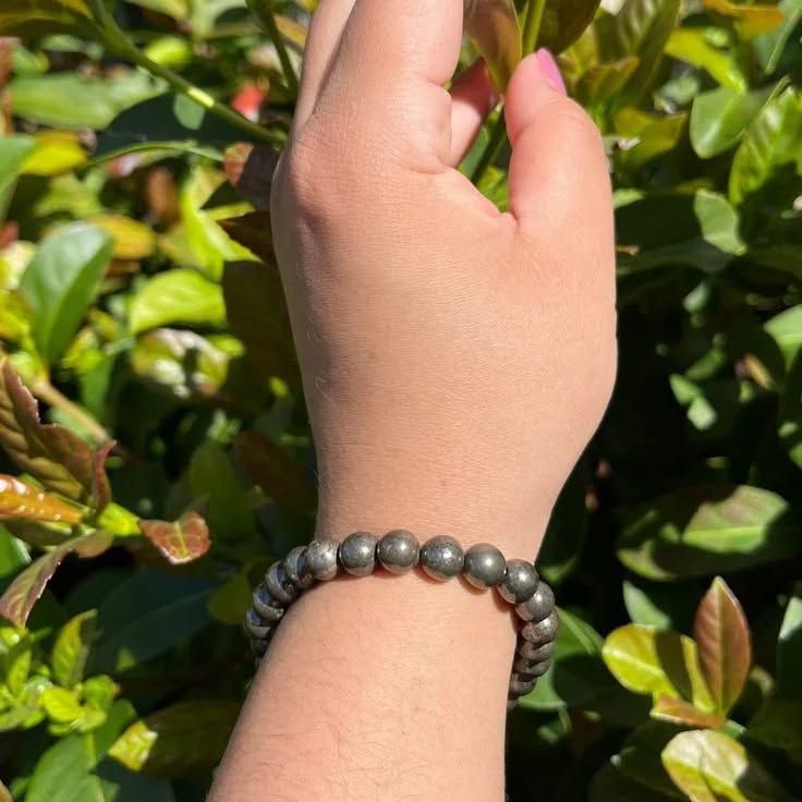 Raw Pyrite Bracelet | Natural Pyrite Crystal Bracelet