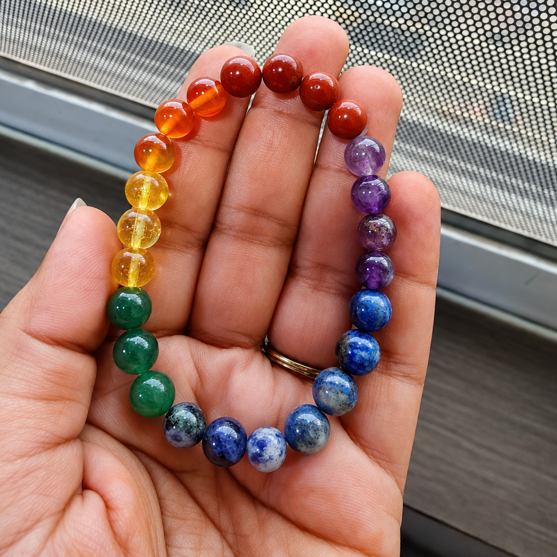Money Magnet Bracelet + 7 Chakra Bracelet Combo | Lab Certified Natural Crystal Bracelets