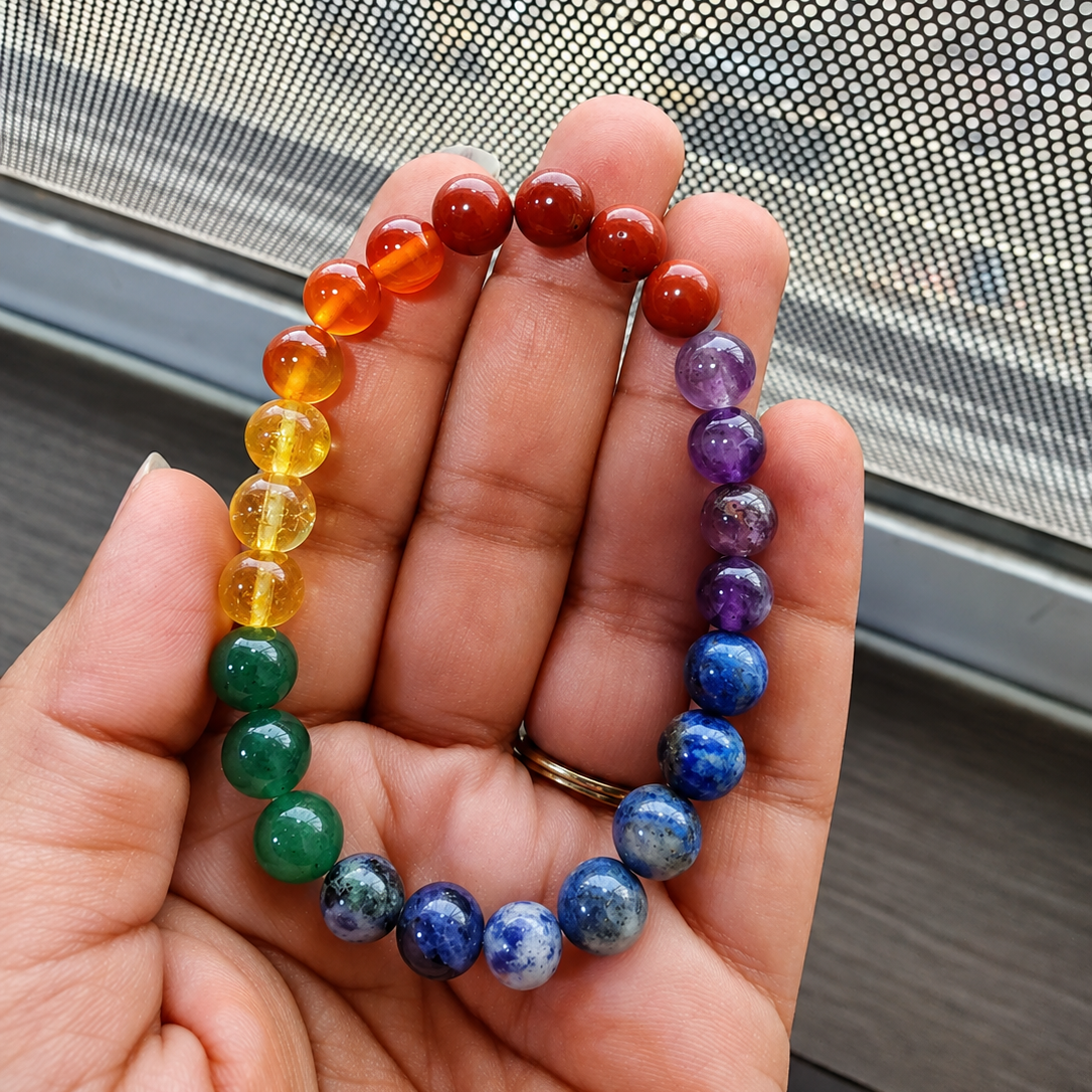 Relationship Bracelet & 7 Chakra Bracelet Combo | Lab Certified Natural Crystal Bracelets
