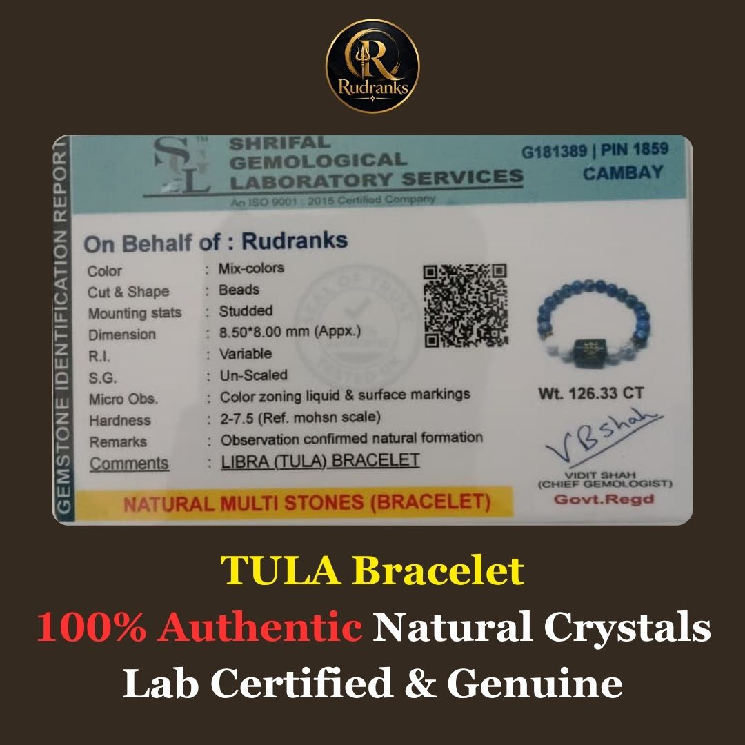 Libra (তুলা ৰাশি) Zodiac Howlite & Lapis Lazuli Bracelet